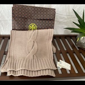 Tory Burch cable knit scarf
